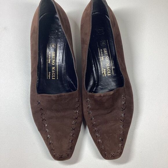 Bruno Magli‎ Suede low loafer in Brown - Picture 2 of 15